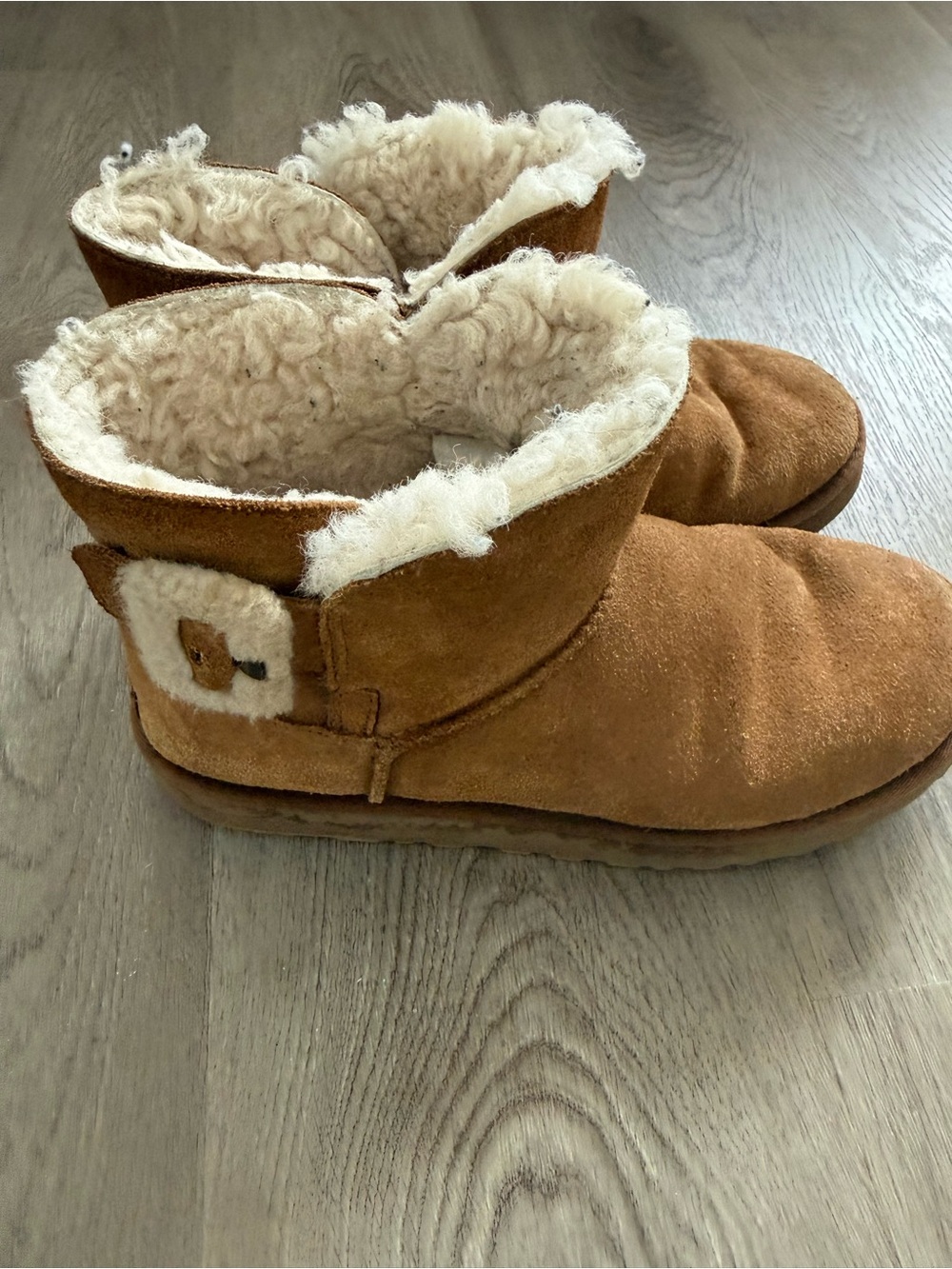 UGG Chestnut Suede Shearling Lined Ankle Booties